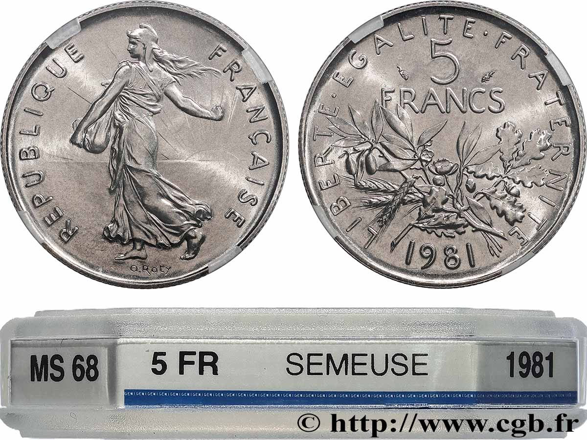 5 francs Semeuse, nickel 1981 Pessac F.341/13 FDC68 GENI