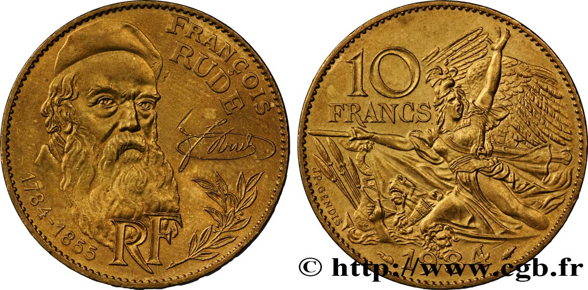 10 francs François Rude, tranche B 1984  F.369/2 AU55 