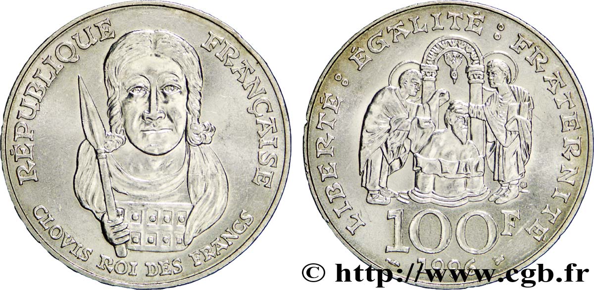 100 francs Clovis 1996  F.464/2 MS60 