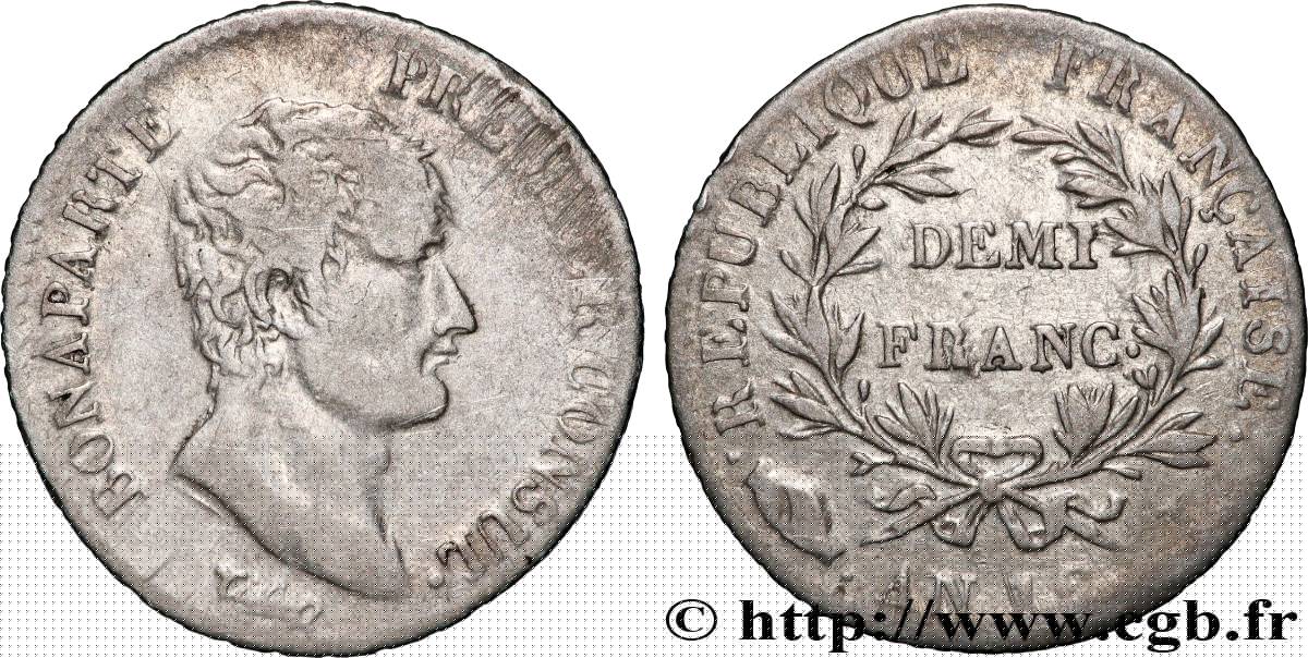 Demi-franc Bonaparte Premier Consul 1804 Limoges F.173/7 TB 