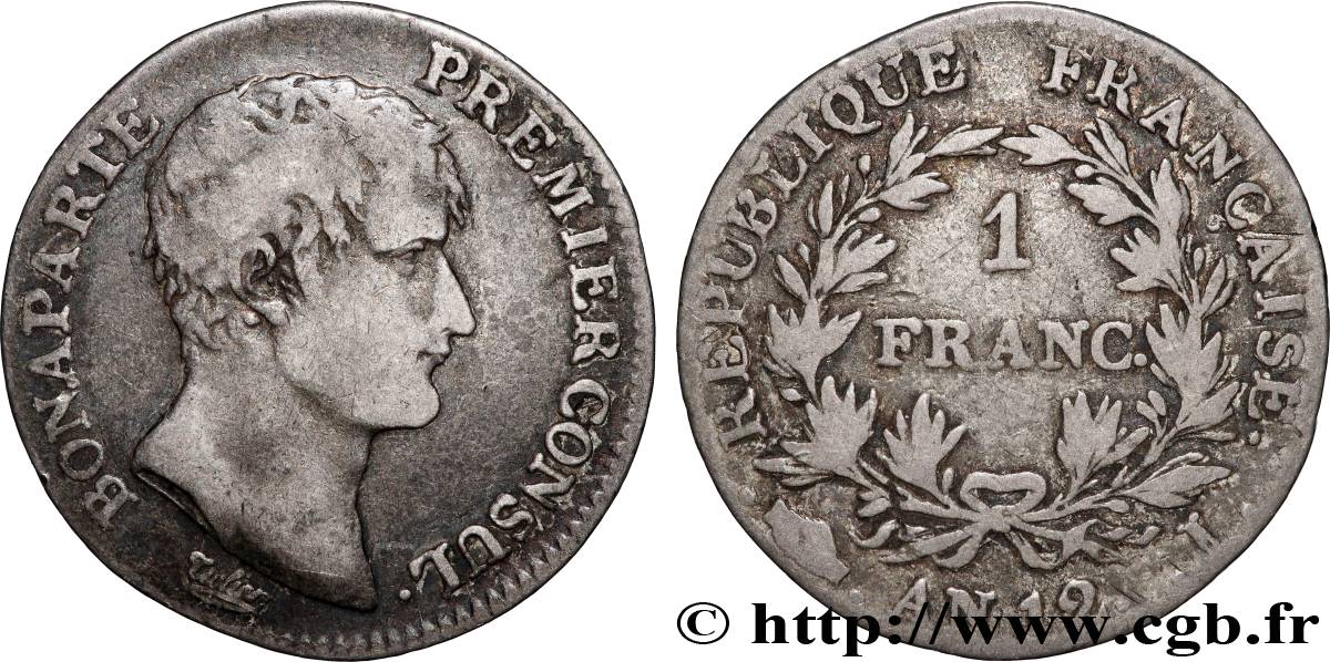 1 franc Bonaparte Premier Consul 1804 Limoges F.200/13 TB 