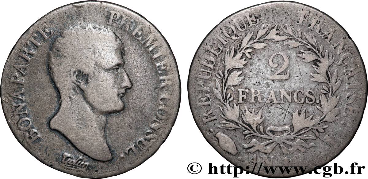 2 francs Bonaparte Premier Consul 1804 Limoges F.250/6 F15 
