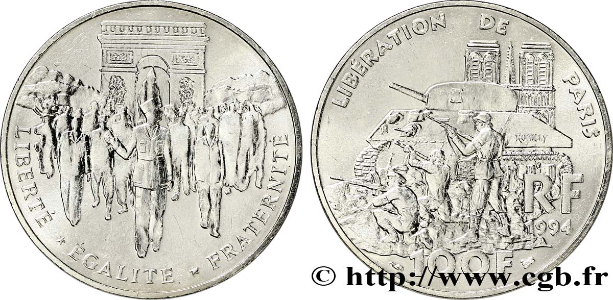 100 francs Libération de Paris 1994  F.462/2 SUP60 