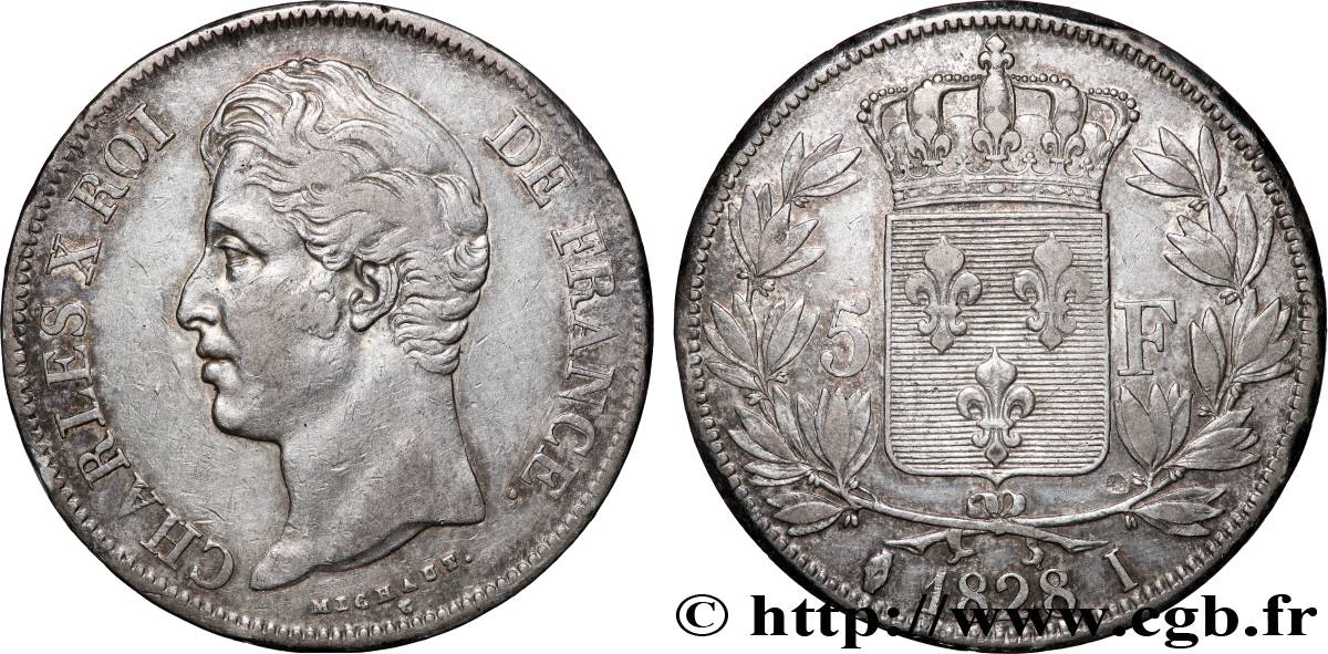 5 francs Charles X, 2e type 1828 Limoges F.311/19 SS 