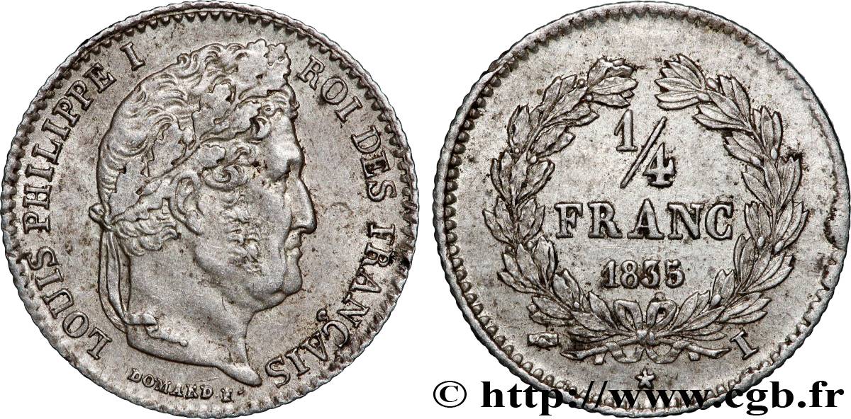 1/4 franc Louis-Philippe 1835 Limoges F.166/54 TTB50 