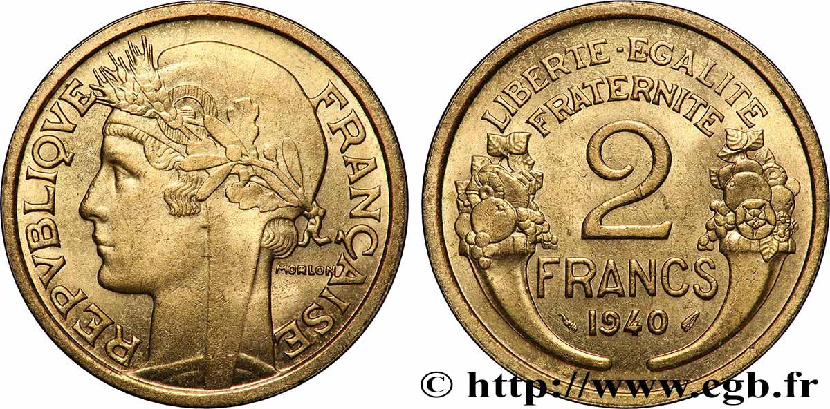 2 francs Morlon 1940  F.268/13 SPL63 