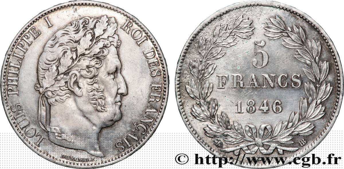 5 francs IIIe type Domard 1846 Strasbourg F.325/11 MBC+ 