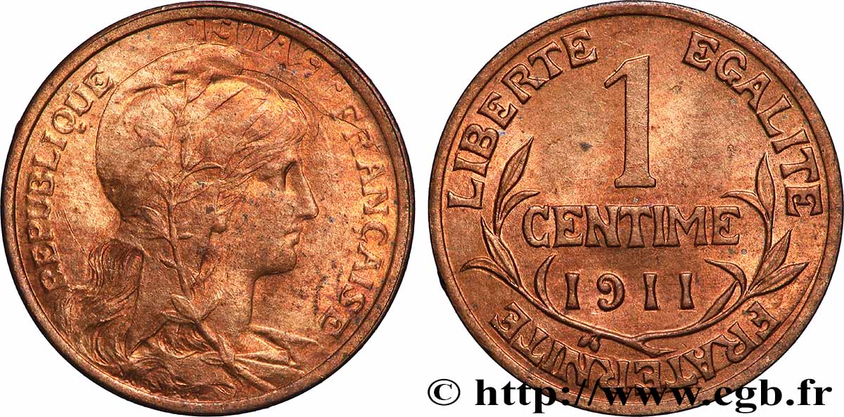 1 centime Daniel-Dupuis 1911 Paris F.105/13 SUP60 