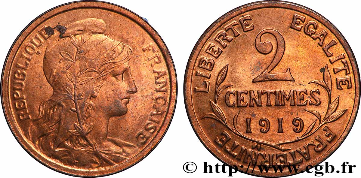 2 centimes Daniel-Dupuis 1919 Paris F.110/19 SPL63 