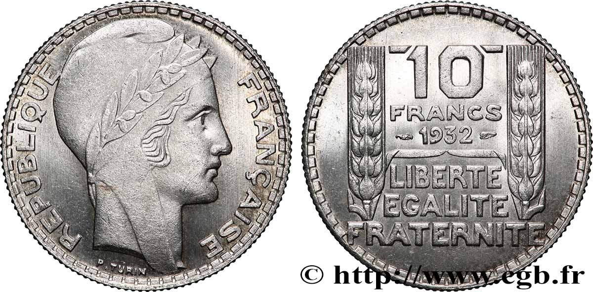 10 francs Turin 1932  F.360/5 SPL63 