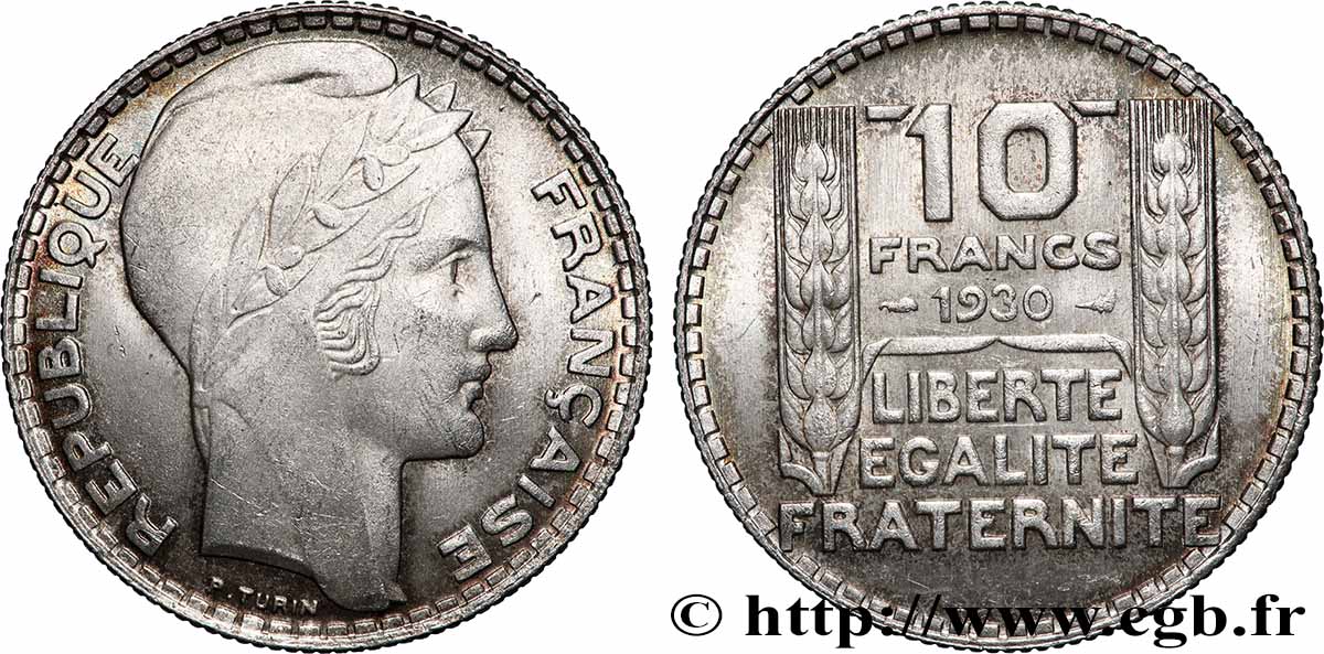 10 francs Turin 1930  F.360/3 SUP60 