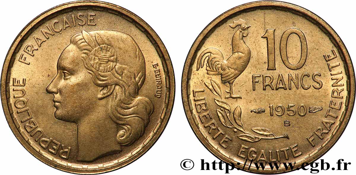 10 francs Guiraud 1950 Beaumont-Le-Roger F.363/3 SUP62 