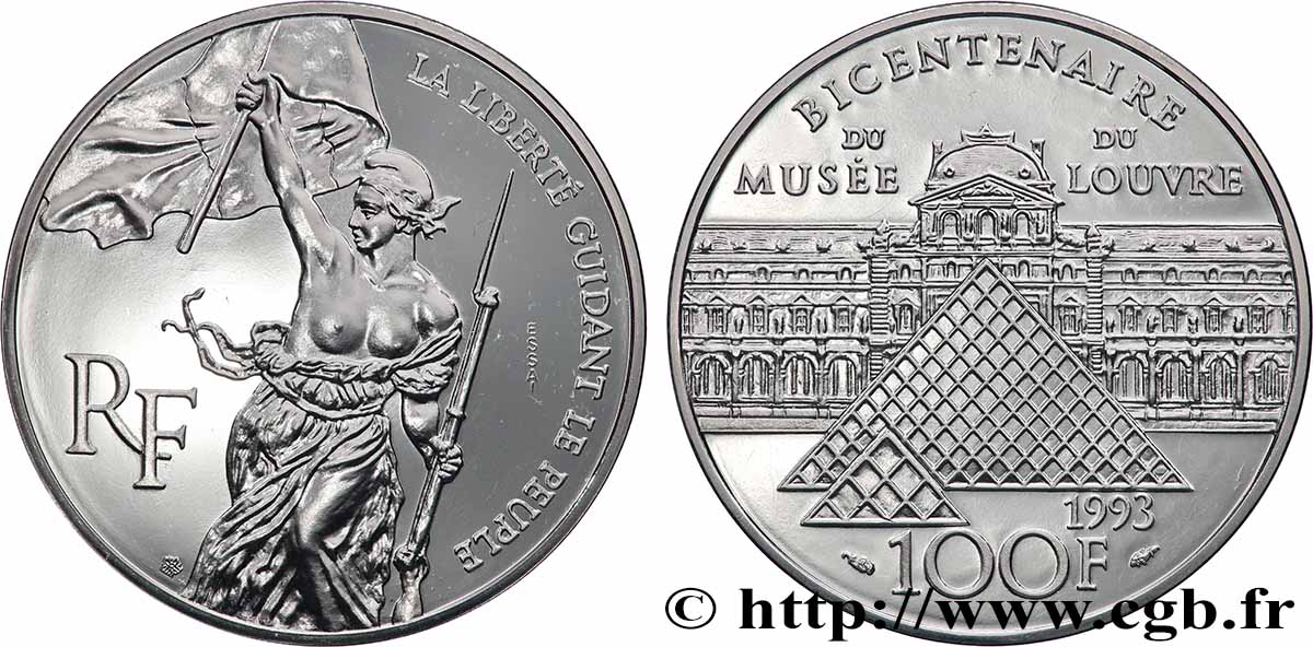 Essai de 100 francs Liberté guidant le peuple 1993  F.461/1 FDC 