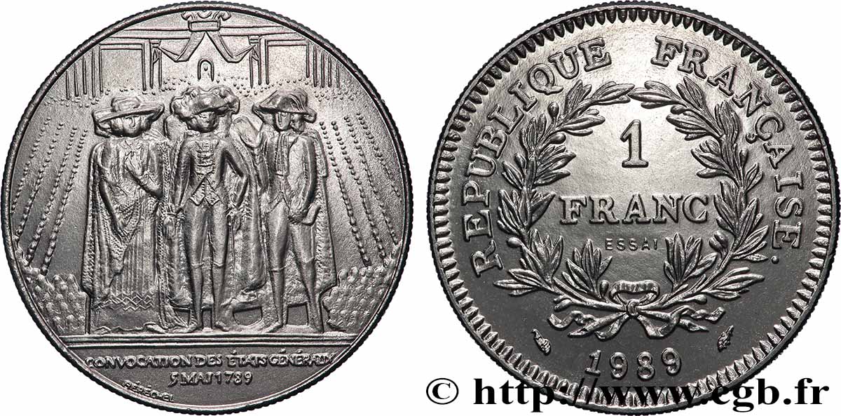 Essai de 1 franc États Généraux 1989 Paris F.228/1 FDC 