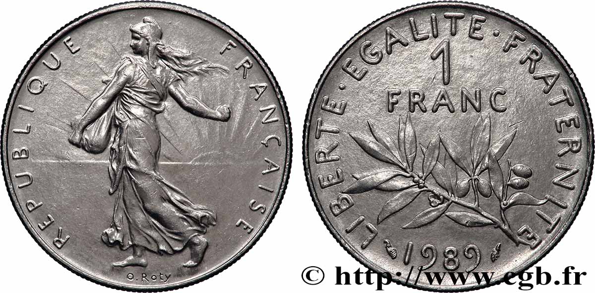 1 franc Semeuse, nickel 1989 Pessac F.226/34 SPL64 