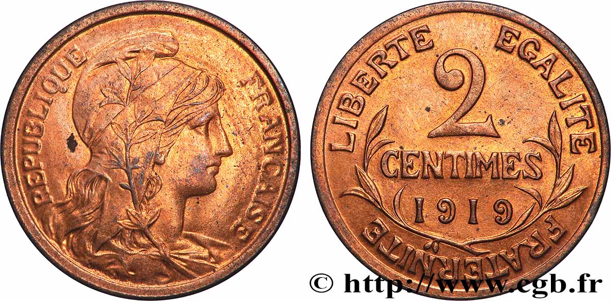 2 centimes Daniel-Dupuis 1919 Paris F.110/19 SUP62 