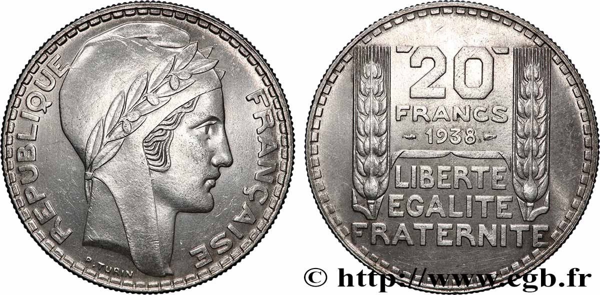 20 francs Turin 1938  F.400/9 VZ60 