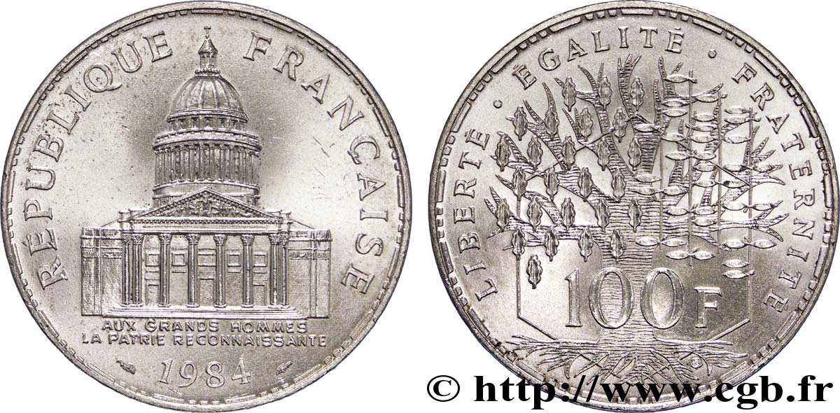 100 francs Panthéon 1984  F.451/4 SUP55 