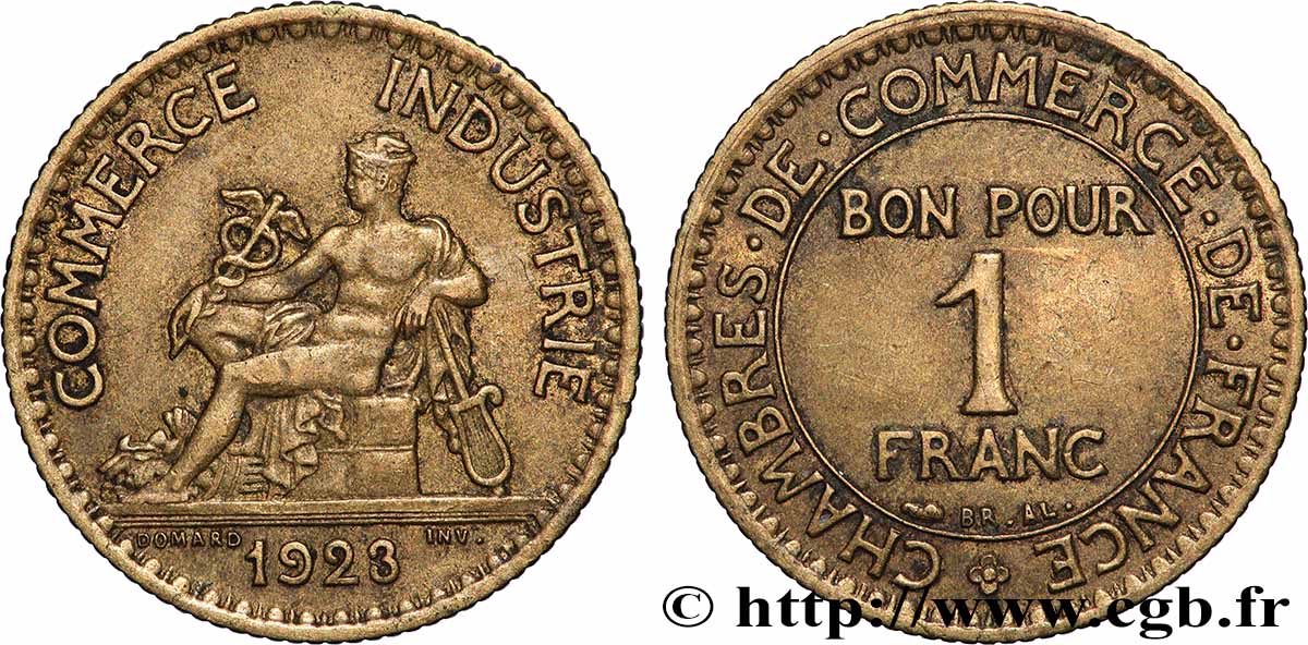 1 franc Chambres de Commerce 1923 Paris F.218/5 q.SPL 