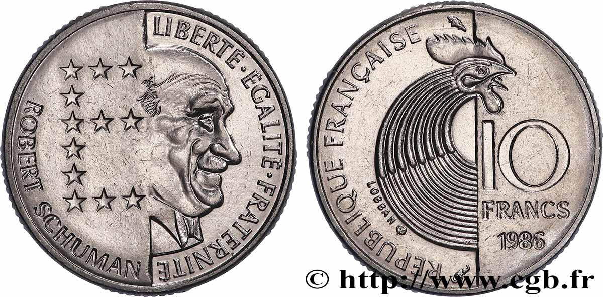 10 francs Robert Schuman 1986 Pessac F.374/2 MS 