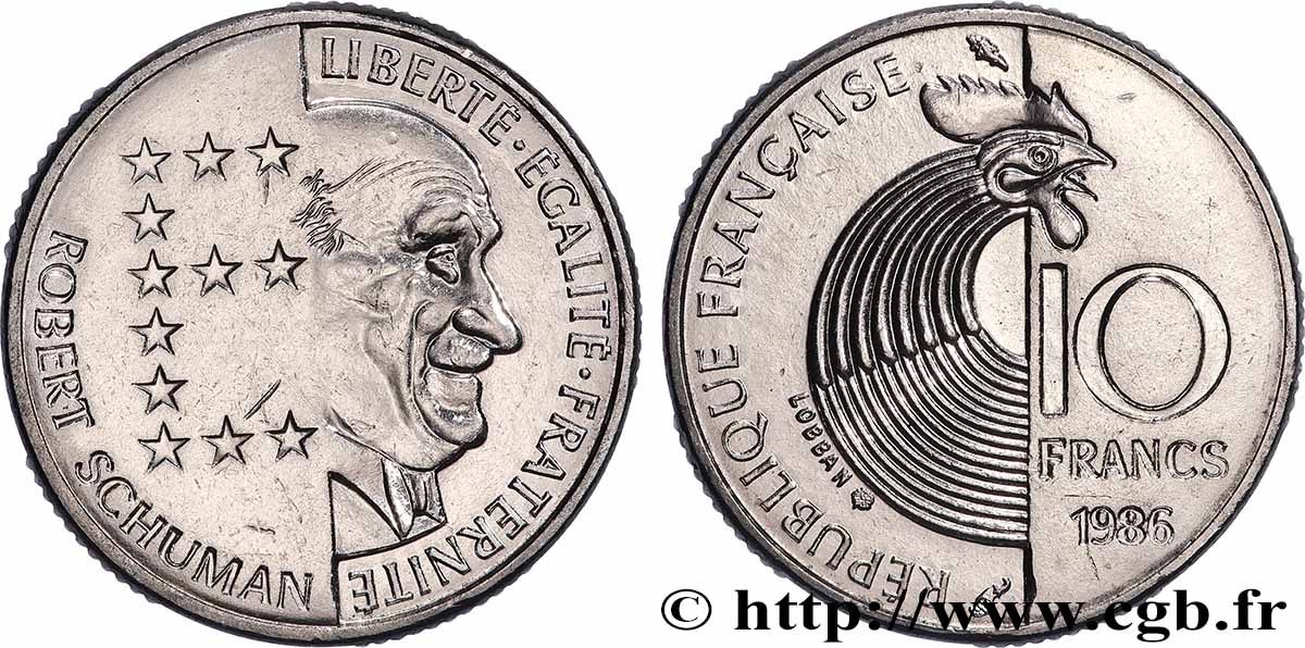 10 francs Robert Schuman 1986 Pessac F.374/2 MS 