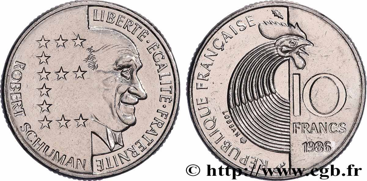 10 francs Robert Schuman 1986 Pessac F.374/2 SPL 