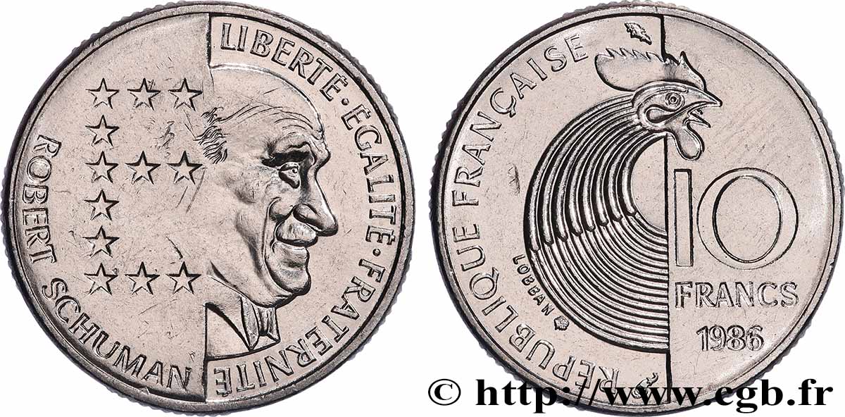 10 francs Robert Schuman 1986 Pessac F.374/2 MS 