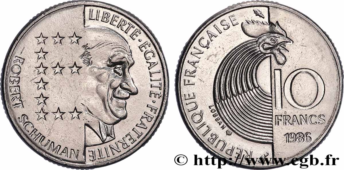 10 francs Robert Schuman 1986 Pessac F.374/2 fST 