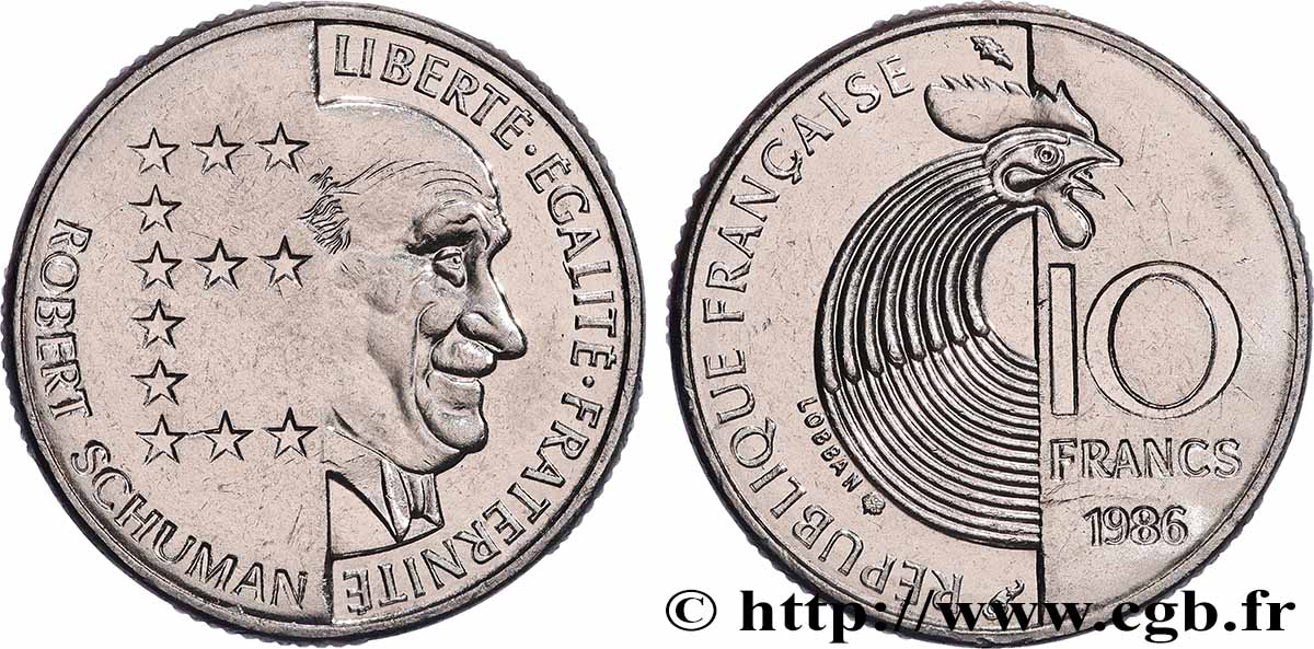 10 francs Robert Schuman 1986 Pessac F.374/2 MS 