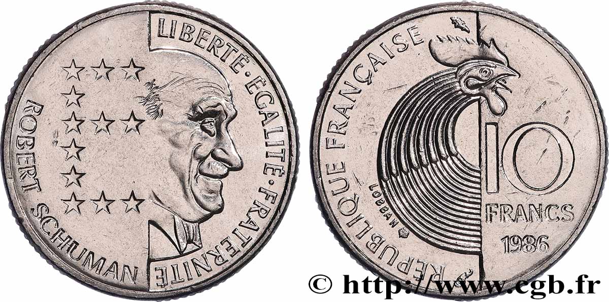 10 francs Robert Schuman 1986 Pessac F.374/2 MS 