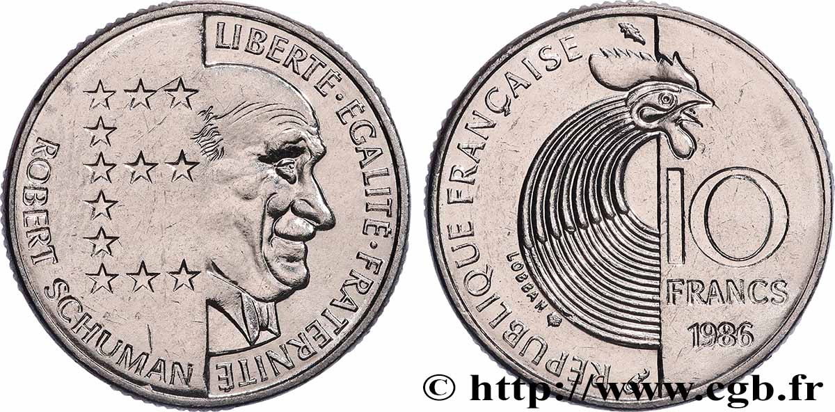 10 francs Robert Schuman 1986 Pessac F.374/2 SPL 