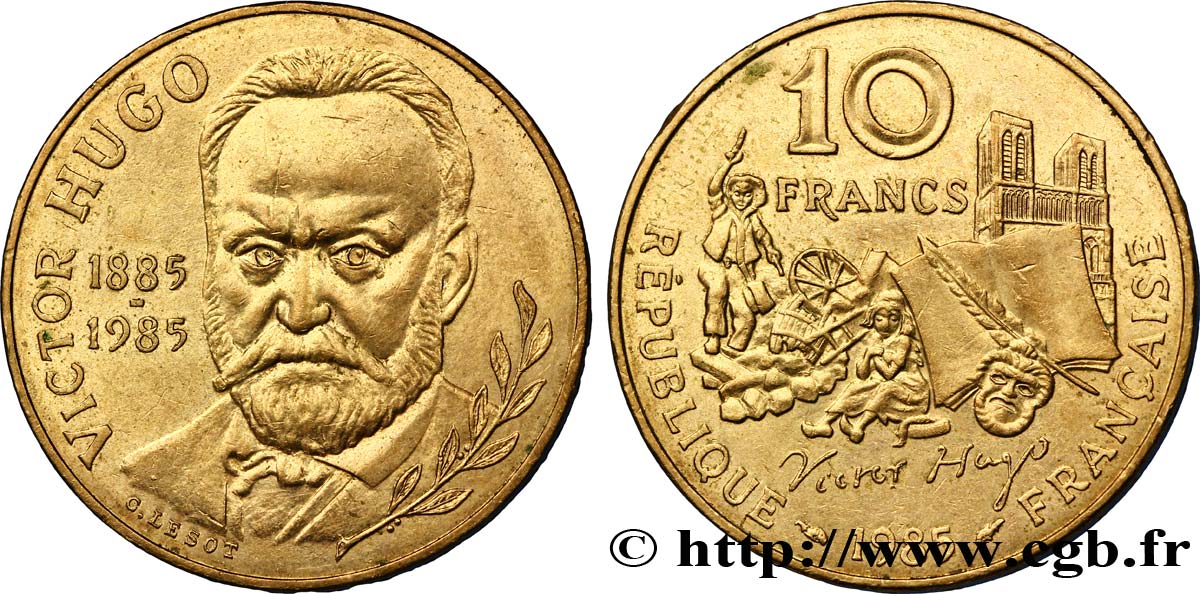 10 francs Victor Hugo 1985  F.370/2 MS60 