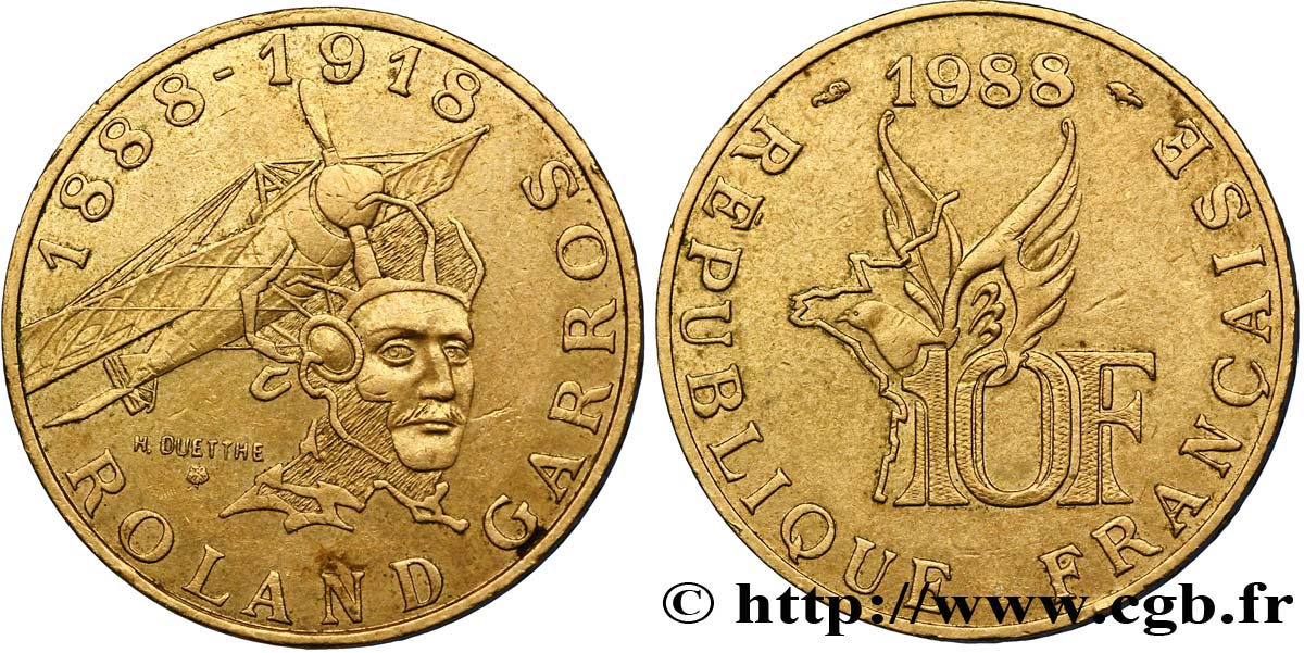 10 francs Roland Garros, tranche B