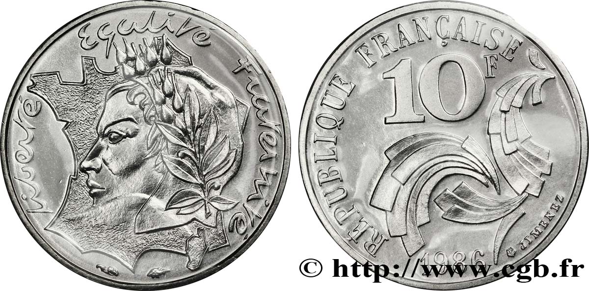 10 francs Jimenez 1986  F.373/2 MS 