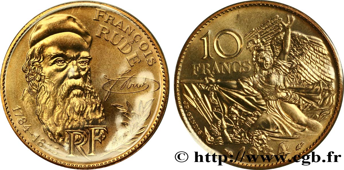 10 francs François Rude 1984  F.369/2 MS70 