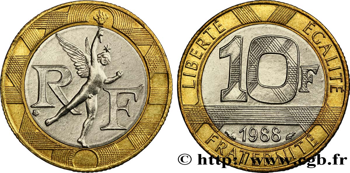 10 francs Génie de la Bastille 1988 Pessac F.375/2 VZ60 