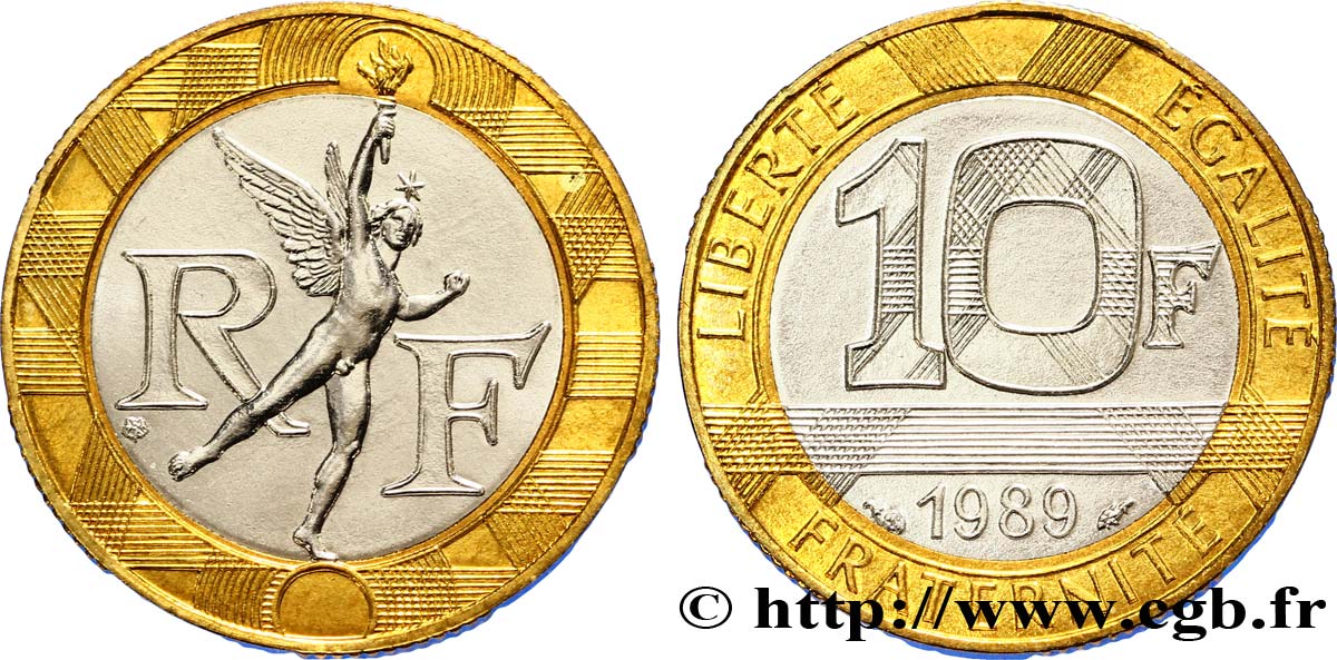10 francs Génie de la Bastille 1989 Pessac F.375/3 MS65 