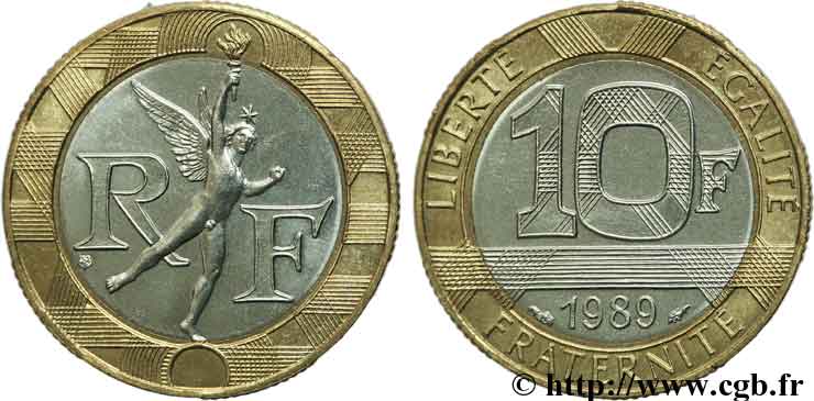 10 francs Génie de la Bastille 1989 Pessac F.375/3 MS63 