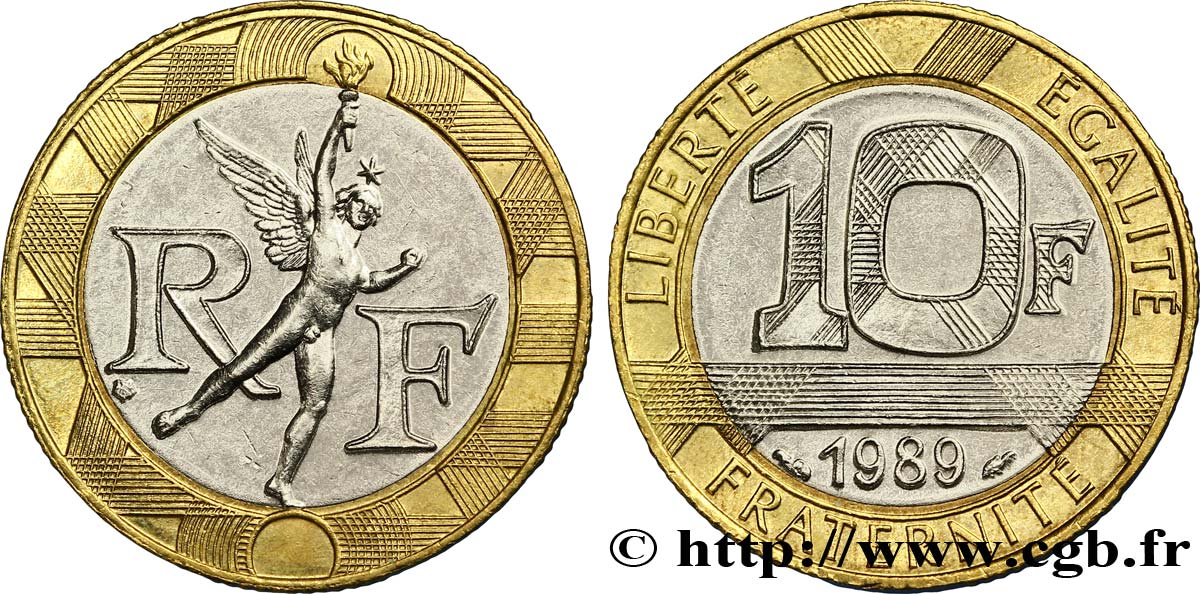 10 francs Génie de la Bastille 1989 Pessac F.375/3 VZ60 