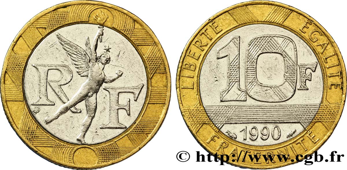 10 francs Génie de la Bastille 1990 Pessac F.375/5 BB45 