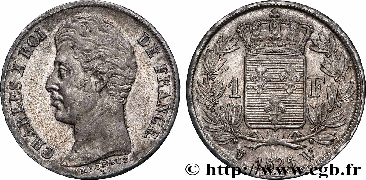 1 franc Charles X 1825 Lille F.207/11 MBC+ 