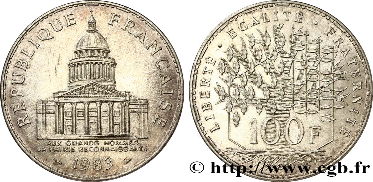 100 francs Panthéon 1983  F.451/3 AU55 