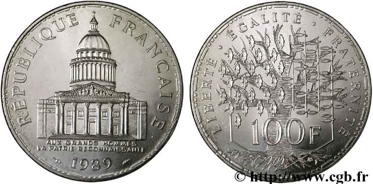 100 francs Panthéon 1989  F.451/9 MS60 