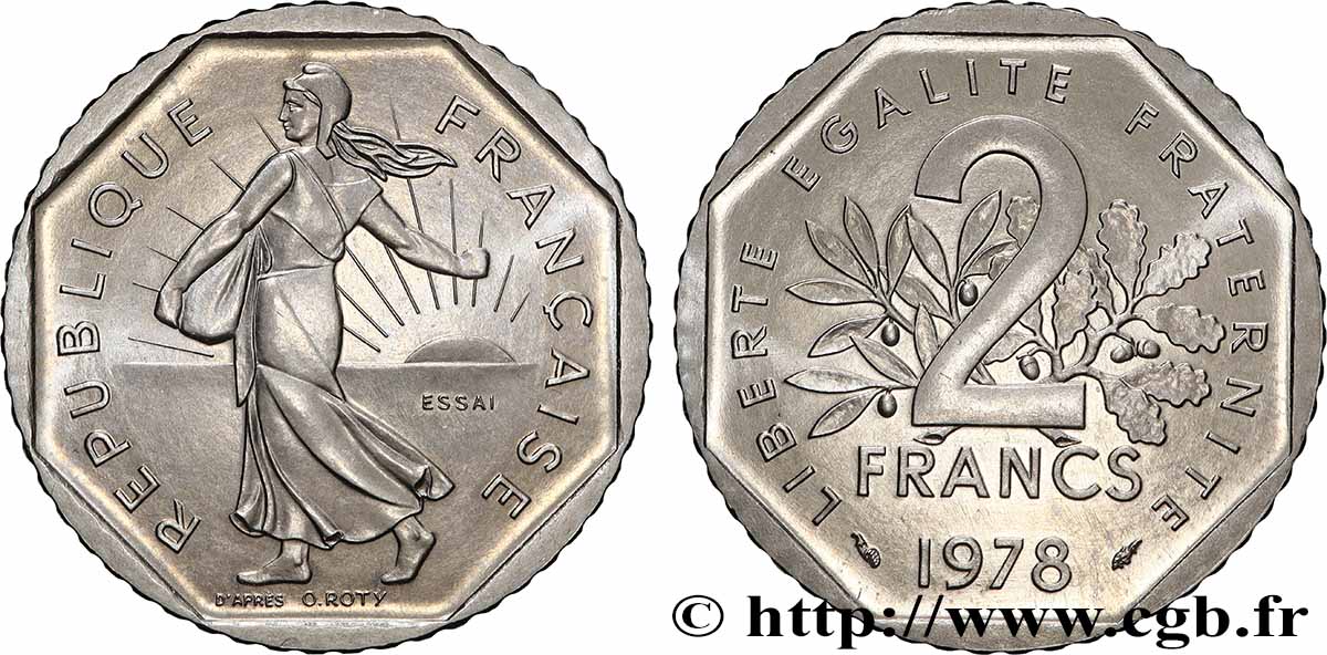 Essai de 2 francs Semeuse, nickel 1978 Pessac F.272/2 MS 