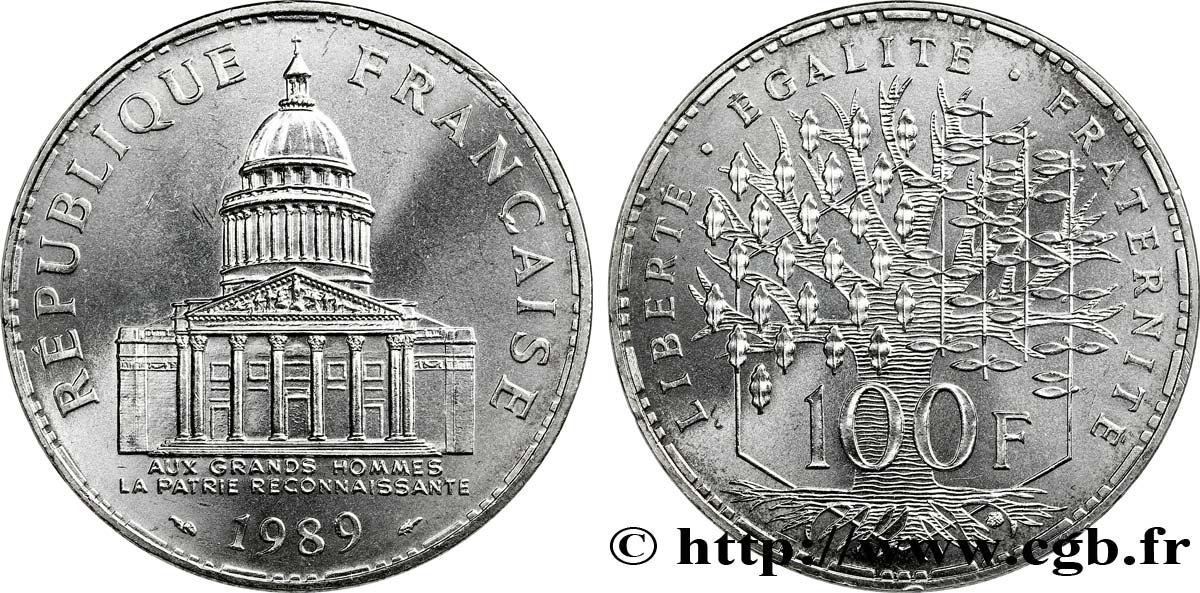 100 francs Panthéon 1989  F.451/9 SUP62 
