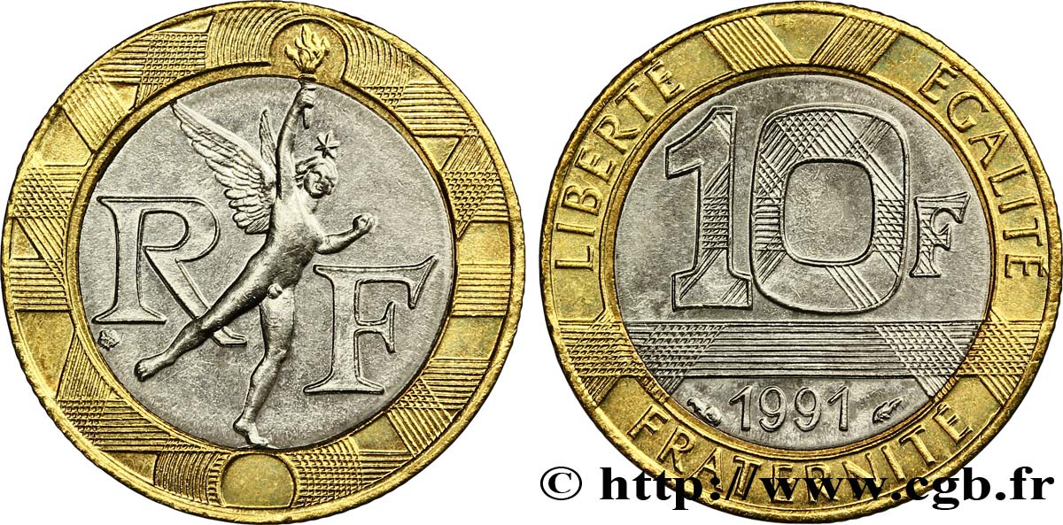 10 francs Génie de la Bastille 1991 Pessac F.375/6 SUP60 