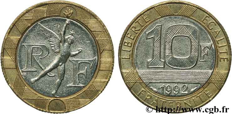 10 francs Génie de la Bastille 1992 Pessac F.375/8 BB50 