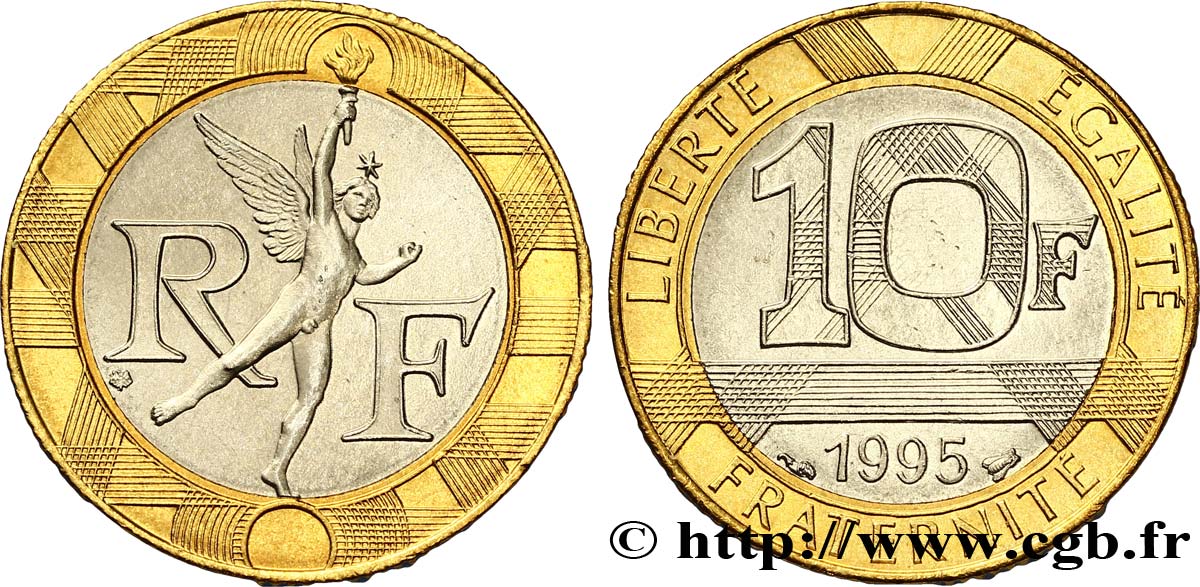 10 francs Génie de la Bastille 1995 Pessac F.375/12 SUP60 