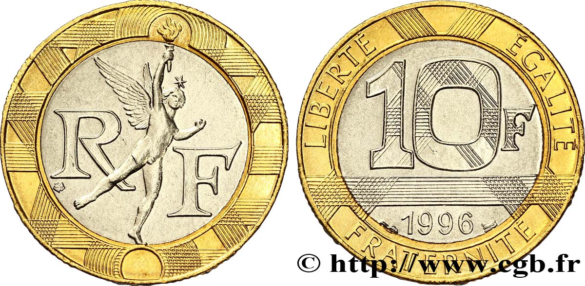 10 francs Génie de la Bastille 1996 Pessac F.375/13 SUP58 