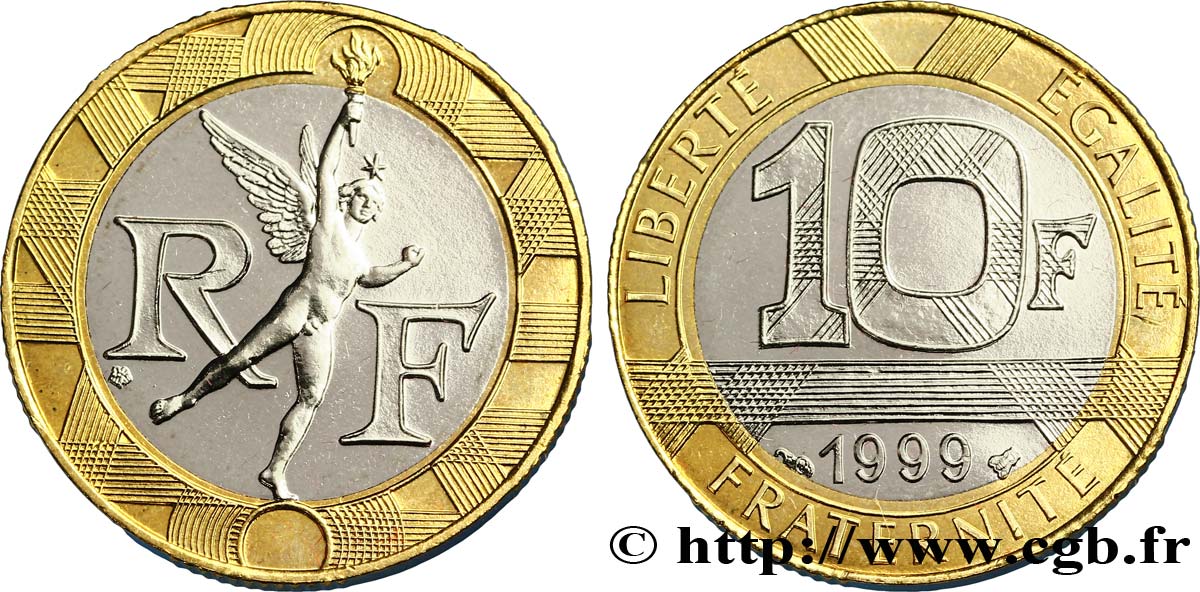 10 francs Génie de la Bastille 1999 Pessac F.375/16 MS65 
